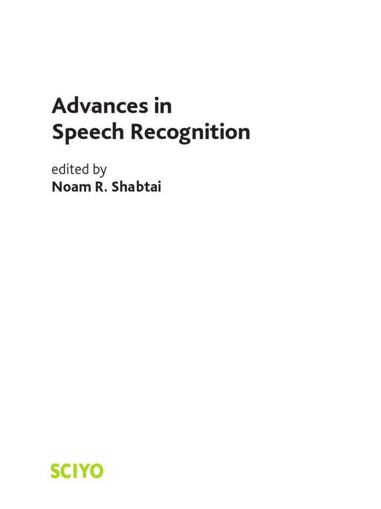 Advances in Speech Recognition | PDF | Speech Recognition | Artificial ...