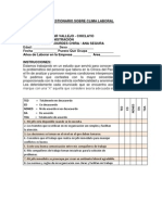 Cuestionario Sobre Clima Laboral