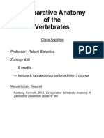 Comparative Anatomy of The Vertebrates: Class Logistics