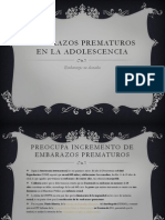 Embarazos Prematuros en La Adolescencia