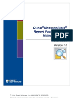 Quest MessageStats Report Pack For Lotus Notes Migration User Guide v10