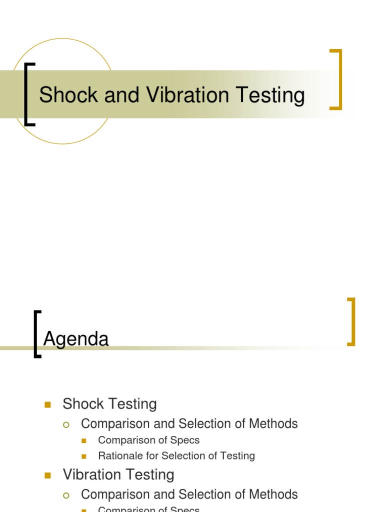 Mechanical Shock and Vibration Testing PDF Strength Of Materials