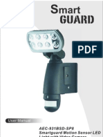 User Manual: AEC-931BSD-SP8 Smartguard Motion Sensor LED Light With Video Camera