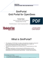 Simportal: Grid Portal For Opensees