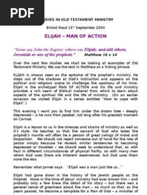 ELIJAH - studies in old testament leadership -