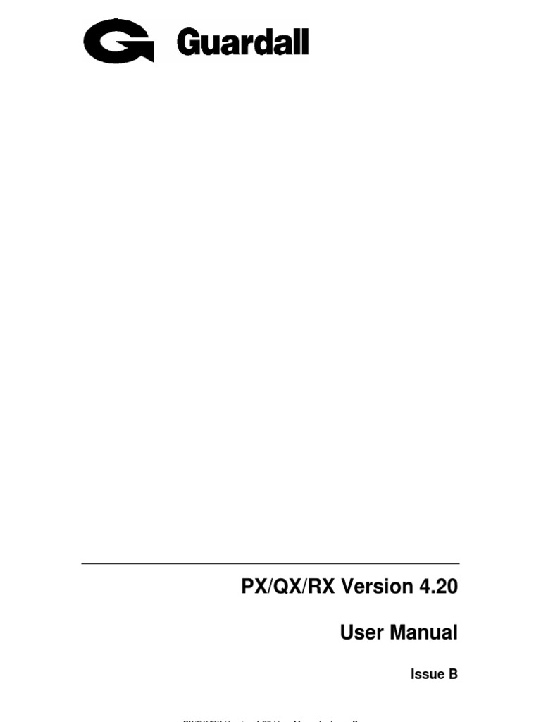 PX/QX/RX Version 4.20 User Manual: Issue B | PDF | Personal ...