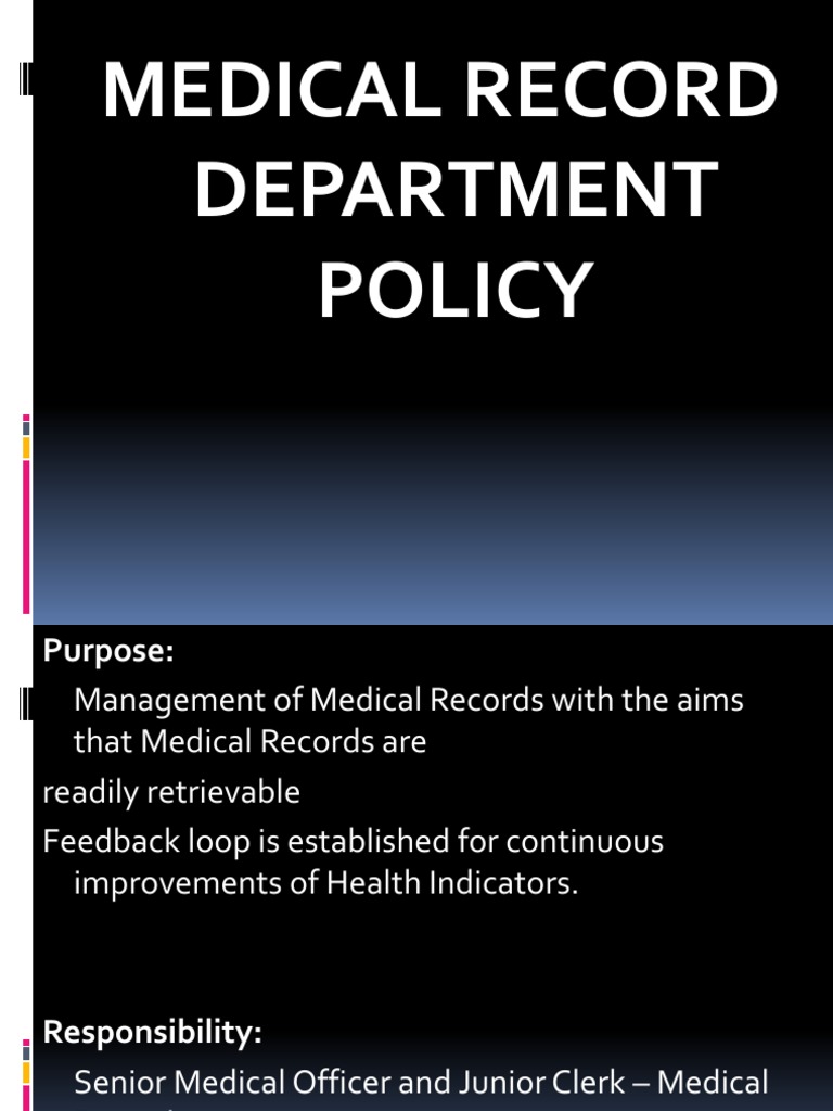 Medical Record PPT Medical Record Hospital
