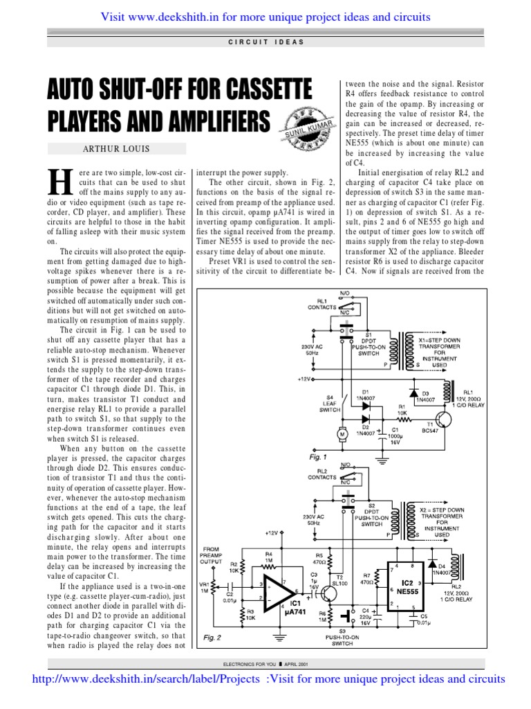 Auto Shutoff Circuits for Audio Devices | PDF | Operational Amplifier ...