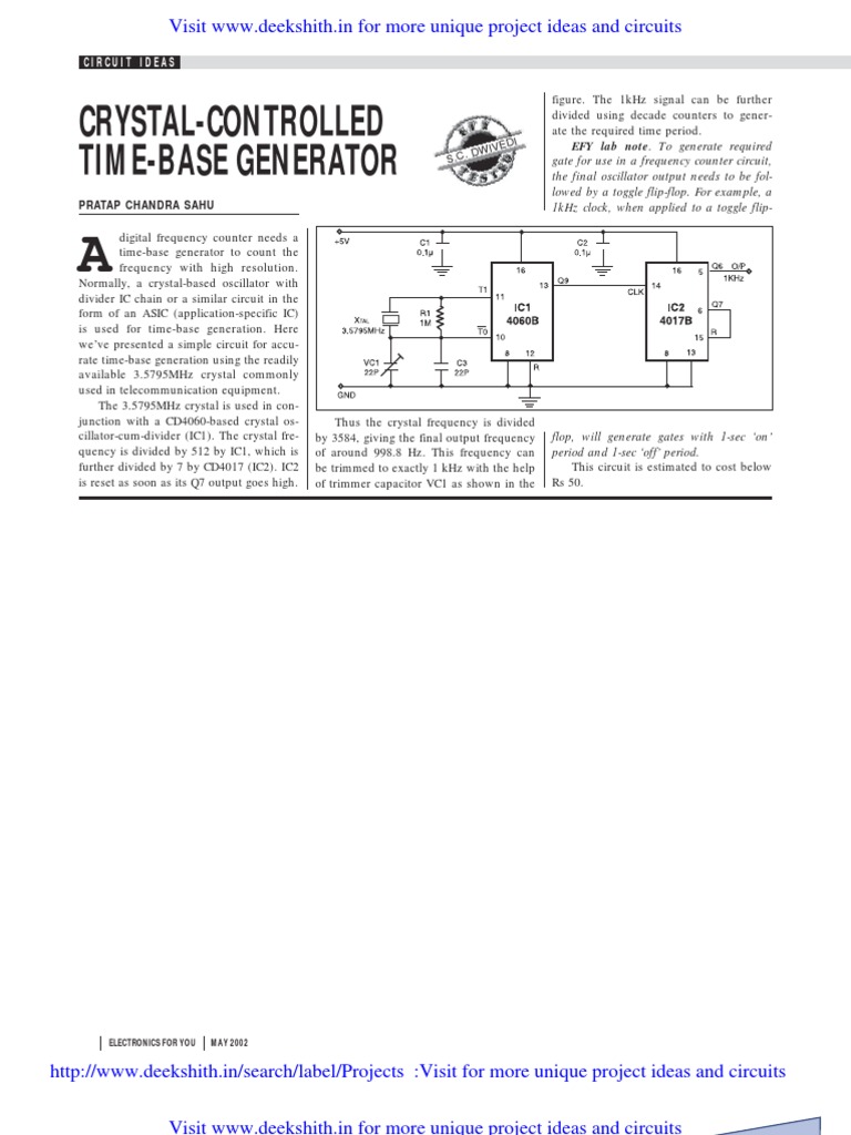 Crystal-Controlled Time-Base Generator | PDF | Computers