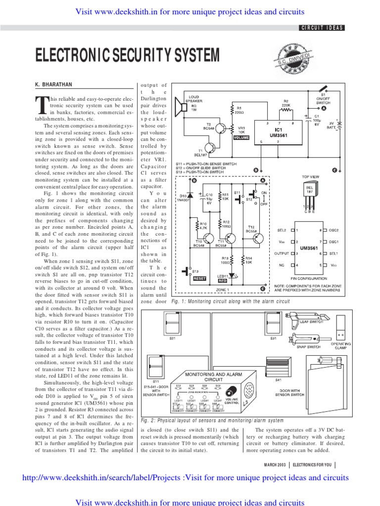 Electronic Security System Design Guide | PDF | Electronic Circuits ...