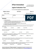 Regular Evaluation Test: Full Test I - S IX A