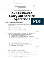 AURT200108A Service Ops Test For