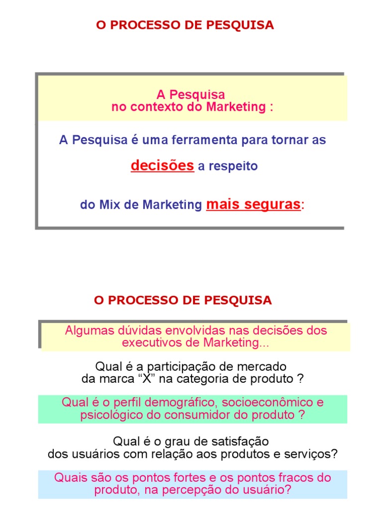 Etapas da Pesquisa de Marketing | PDF | Marketing | Embalagem e rotulagem