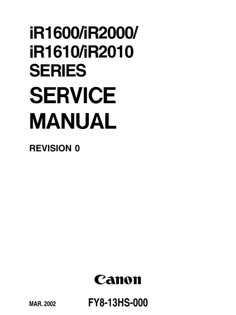 Canon service manuals free download