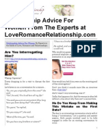 Relationship Advice For Women From The Experts at LoveRomanceRelationship.com