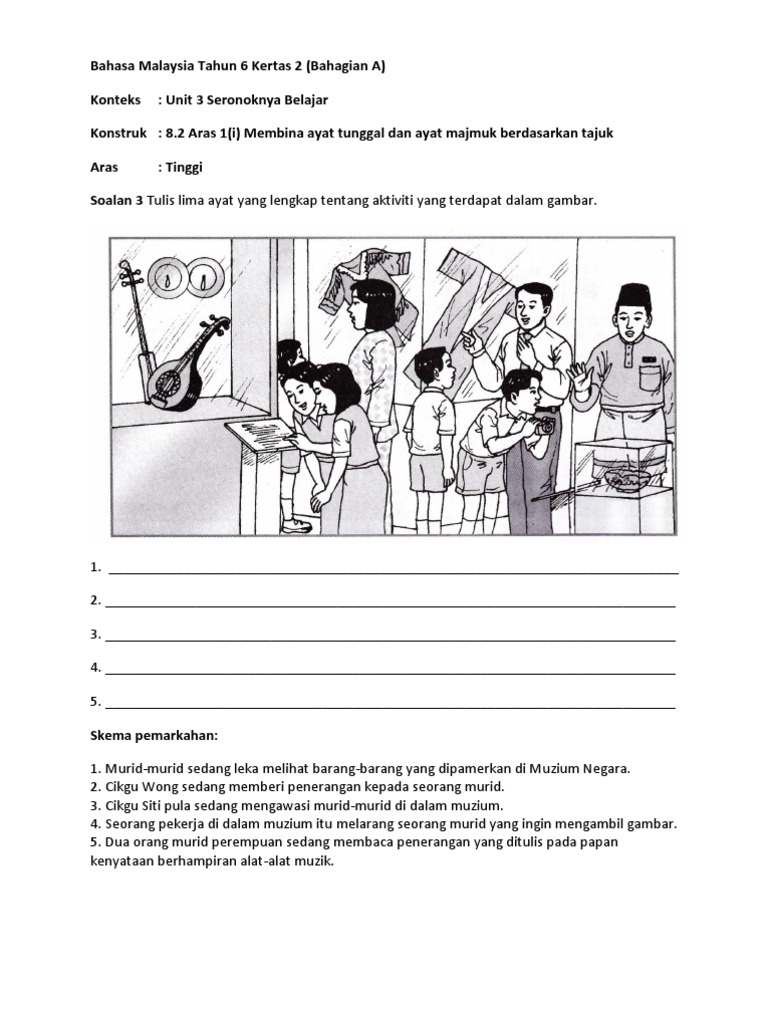 Gambar Tunggal Bina Ayat Tahun 6