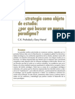3. La estrategia como objeto de estudio por qué buscar un nuevo paradigma. C.K.Prahalad y Gary Hamel