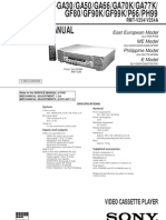 Service Manual: Video Cassette Player