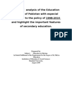 Download A Critical Analysis of the Education Policies of Pakistan With Especial Influence to the Policy of 1998 by AhmedSaad647 SN126724397 doc pdf