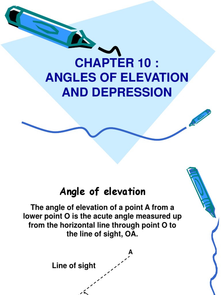 Angles of Elevation and Depression Explained | PDF