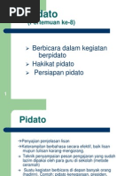 8 Pidato