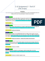 Unit 4, 5, 62 Assignment 2 - Task 2C (The Script)