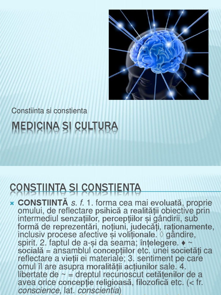 Constiinta Si Constienta | PDF