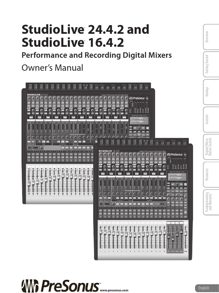 Studiolive 24.4.2 and Studiolive 16.4.2: Owner'S Manual | PDF ...
