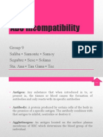 ABO Incompatibility: Group 9 Saliba - Samonte - Samoy Segubre - Sese - Solana Sta. Ana - Tan Gana - Tee