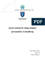 Jocul - Tenisul de Câmp Adaptat Persoanelor Cu Handicap: Universitatea Alexandru Ioan Cuza", Iași