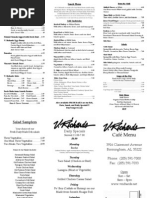 V. Richards Cafe Lunch Menu