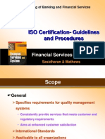 ISO Certification-Guidelines and Procedures: Financial Services and System