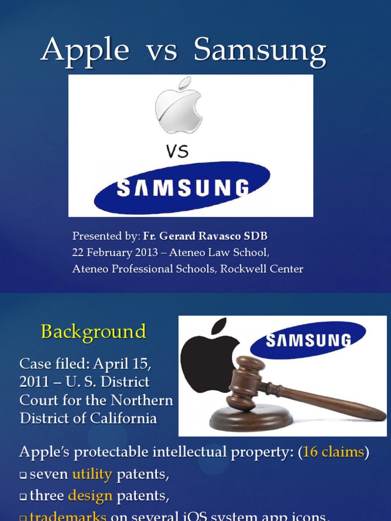 Apple Vs Samsung (A Lawsuit Analysis) PDF Ios Mobile Computers