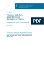 Resource Depletion, Dependence and Development: Algeria: John Mitchell, Paul Stevens and Elisa Cassinadri