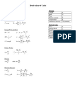 Derivation of Units