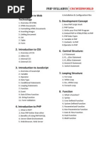 PHP Syllabus