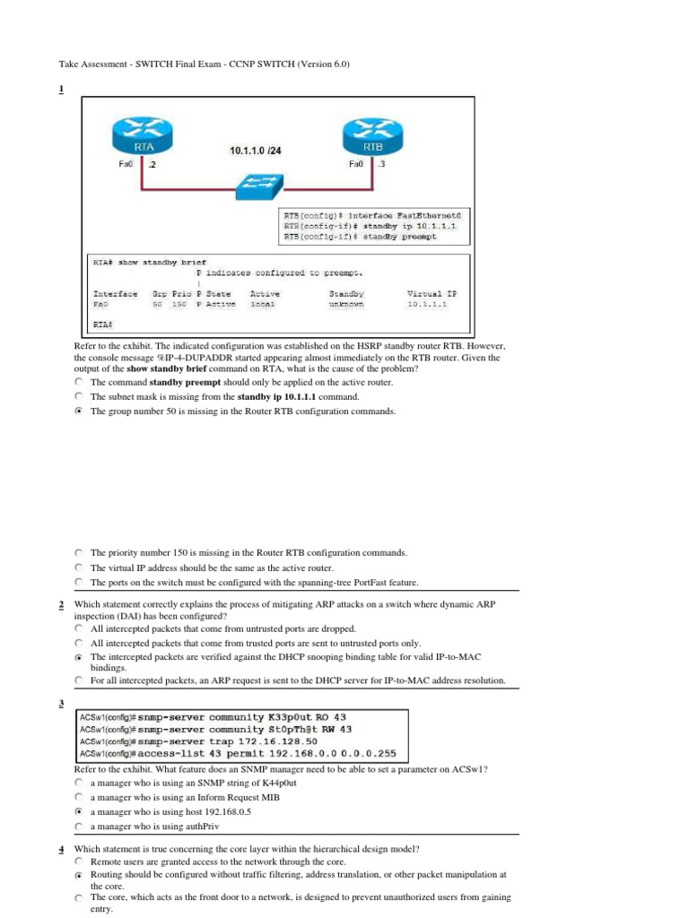 Final CCNP V6 Switch | PDF | Network Switch | Router (Computing)