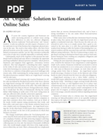 An "Original" Solution To Taxation of Online Sales