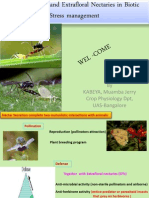 Role of Nectar and Extrafloral Nectaries in Biotic Stress Management