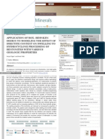 APPLICATION OF BOX–BEHNKEN DESIGN TO MODELING THE EFFECT OF SMECTITE CONTENT ON SWELLING TO HYDROCYCLONE PROCESSING OF BENTONITES WITH VARIOUS GEOLOGIC PROPERTIES.1