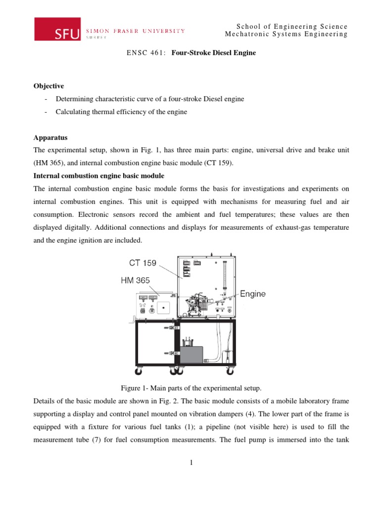 Four-Stroke Diesel Engine Overview | PDF | Internal Combustion Engine ...