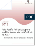 Asia Pacific Athletic Apparel and Footwear Industry to reach USD 58.6 billion by 2017