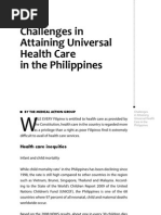 Challenges in Attaining Universal Health Care in The Philippines