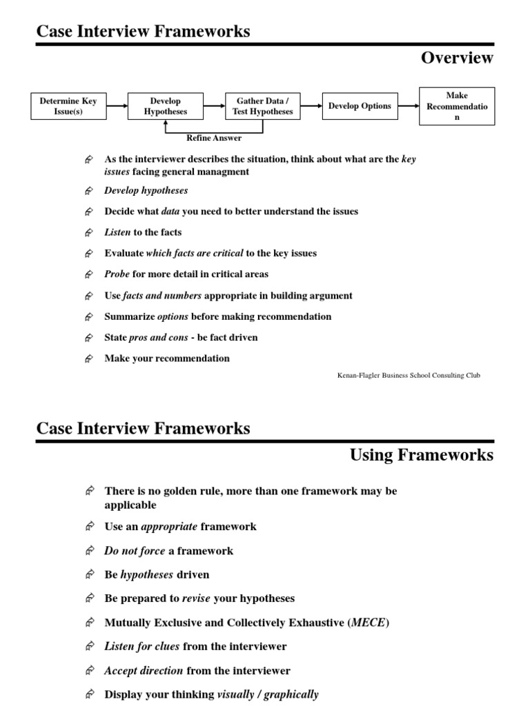 Case Frameworks | PDF | Business