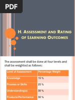 Assessment and Rating of Learning Outcomes