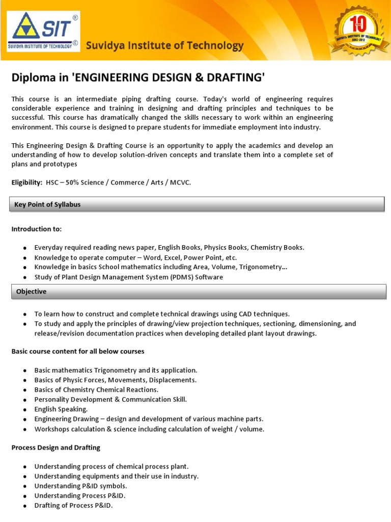 Engineering Design Drafting Institute In Mumbai Pdf Technical
