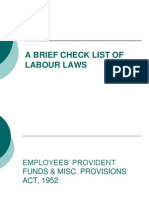 A Brief Check List of Labour Laws