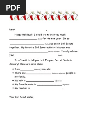 Secret Santa Letter