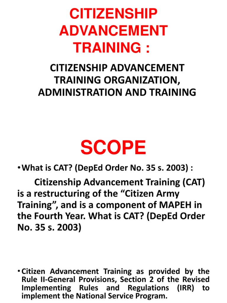 Citizenship Advancement Training | PDF | Citizenship | Secondary School