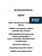 Maksud Doa Khatam Al-QURAN